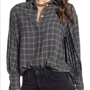 Something Navy Plaid Shirt